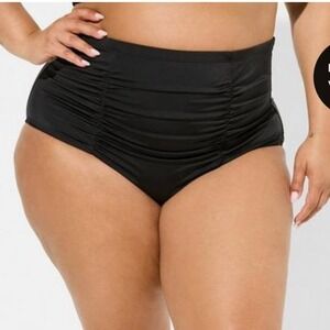 New! Torrid sz 3 High Rise Ruched Swim Bathing Suit Bottom 3X